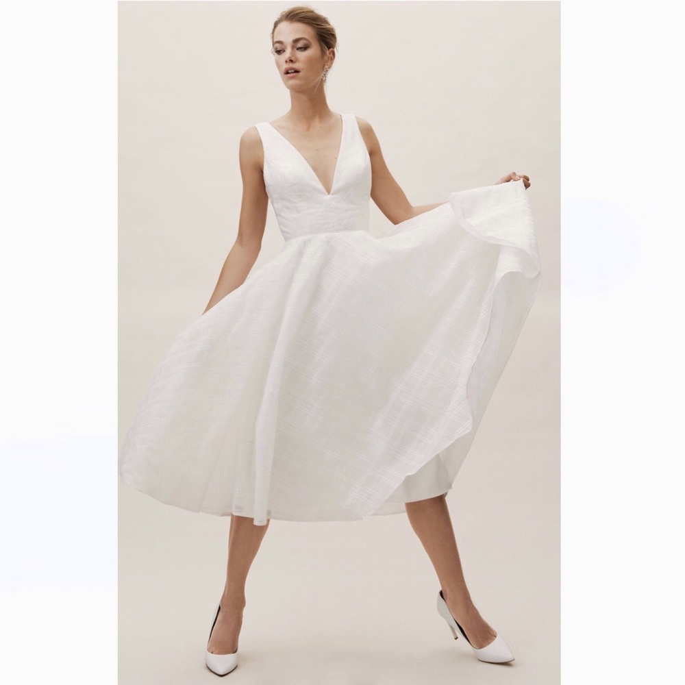 Anthropologie x BHLDN Jenny Yoo Shep Midi Dress Sz 12 $475